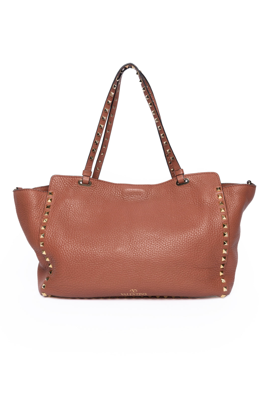 Valentino Grainy Calfskin Rockstud Tote Bag