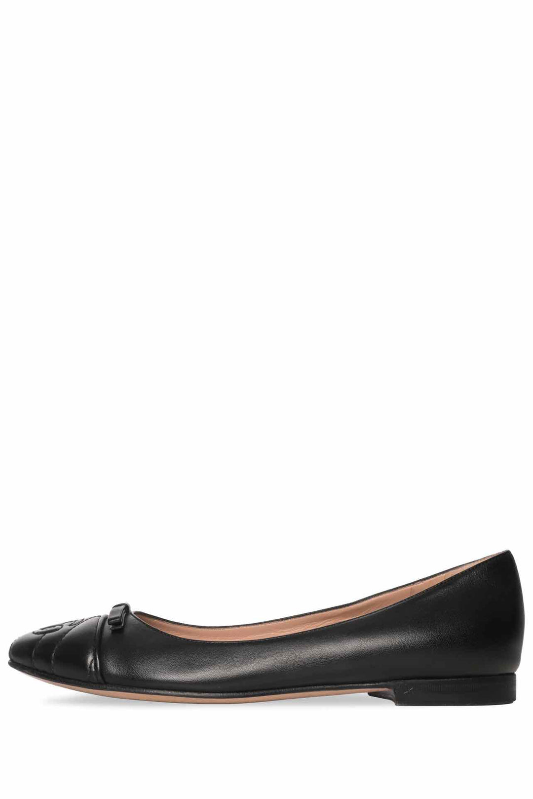Gucci Size 37.5 GG Cap Toe Ballet Flats