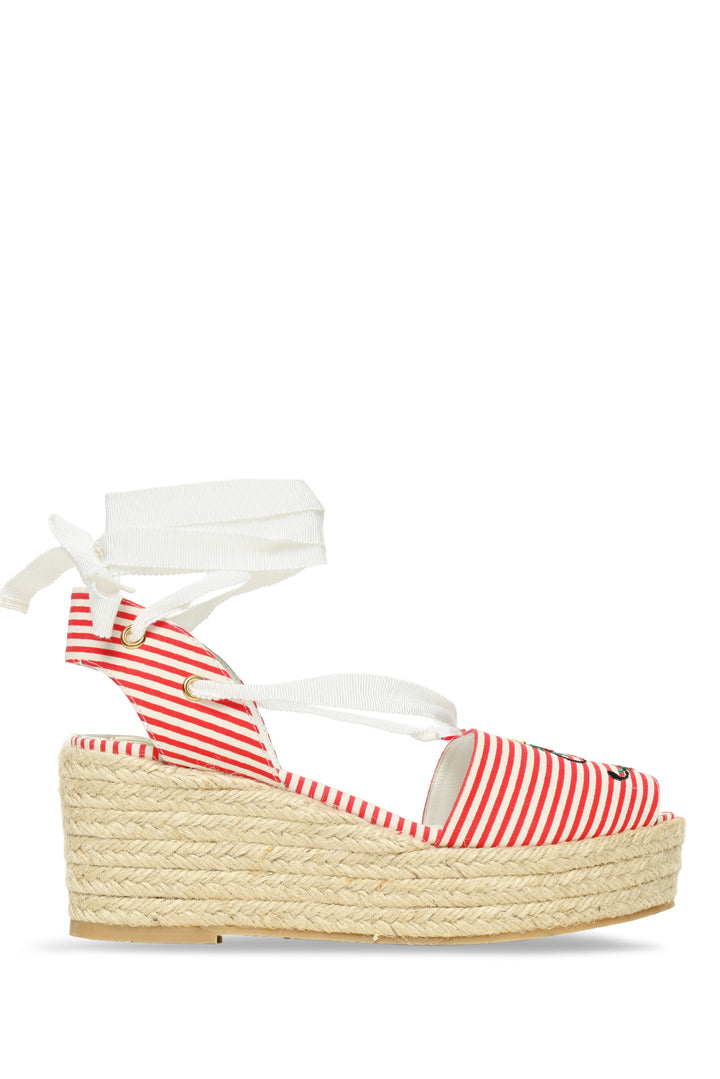 Roger Vivier Size 36.5 Blooming RV Embroidered Open Toe Espadrille Wedges