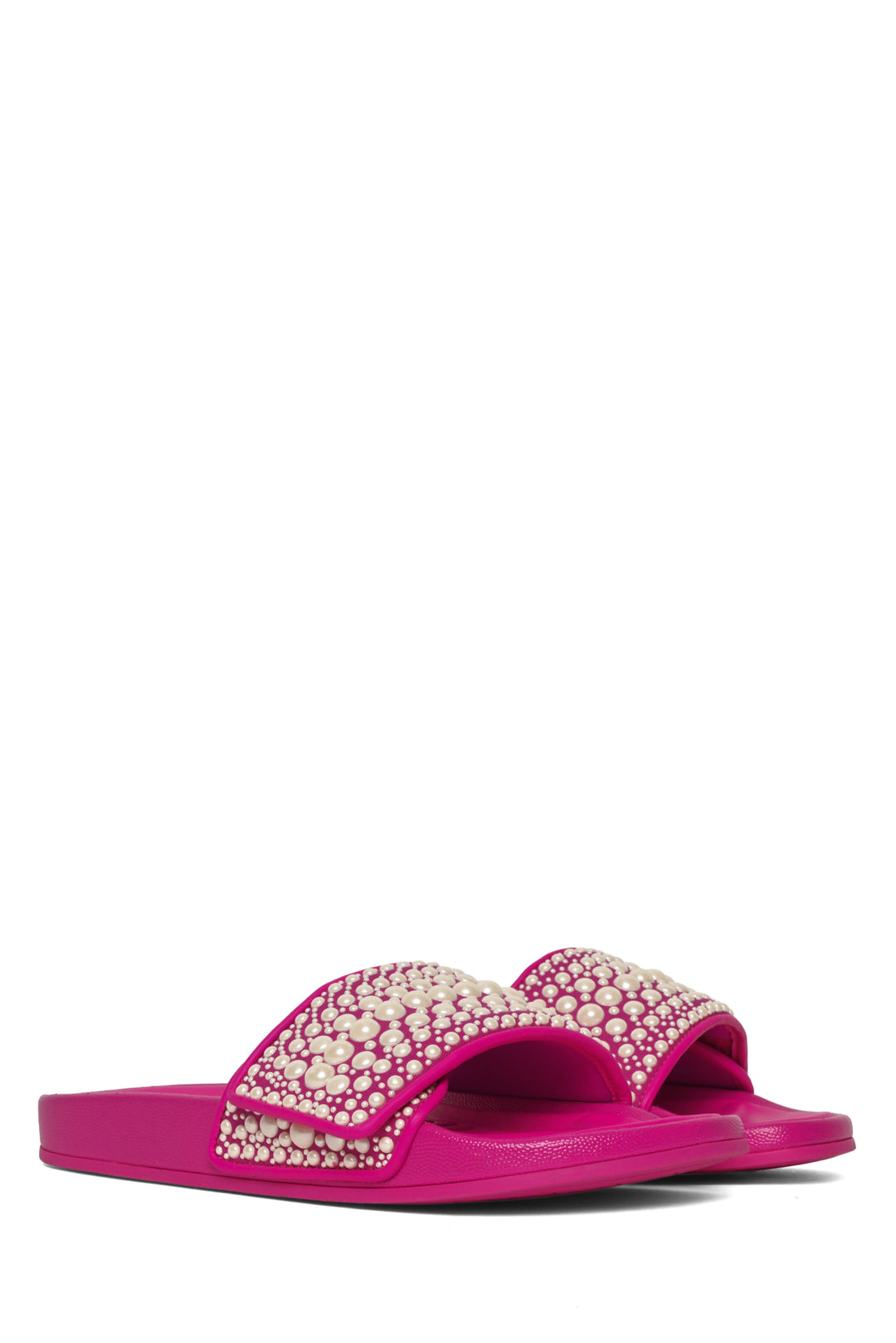 Jimmy Choo Size 40 Fitz Embellished Pool Slide Sandals