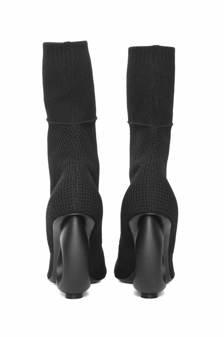 Burberry Size 36 Knit Stretch Fabric Kimberley Pointed Toe Ankle Boots