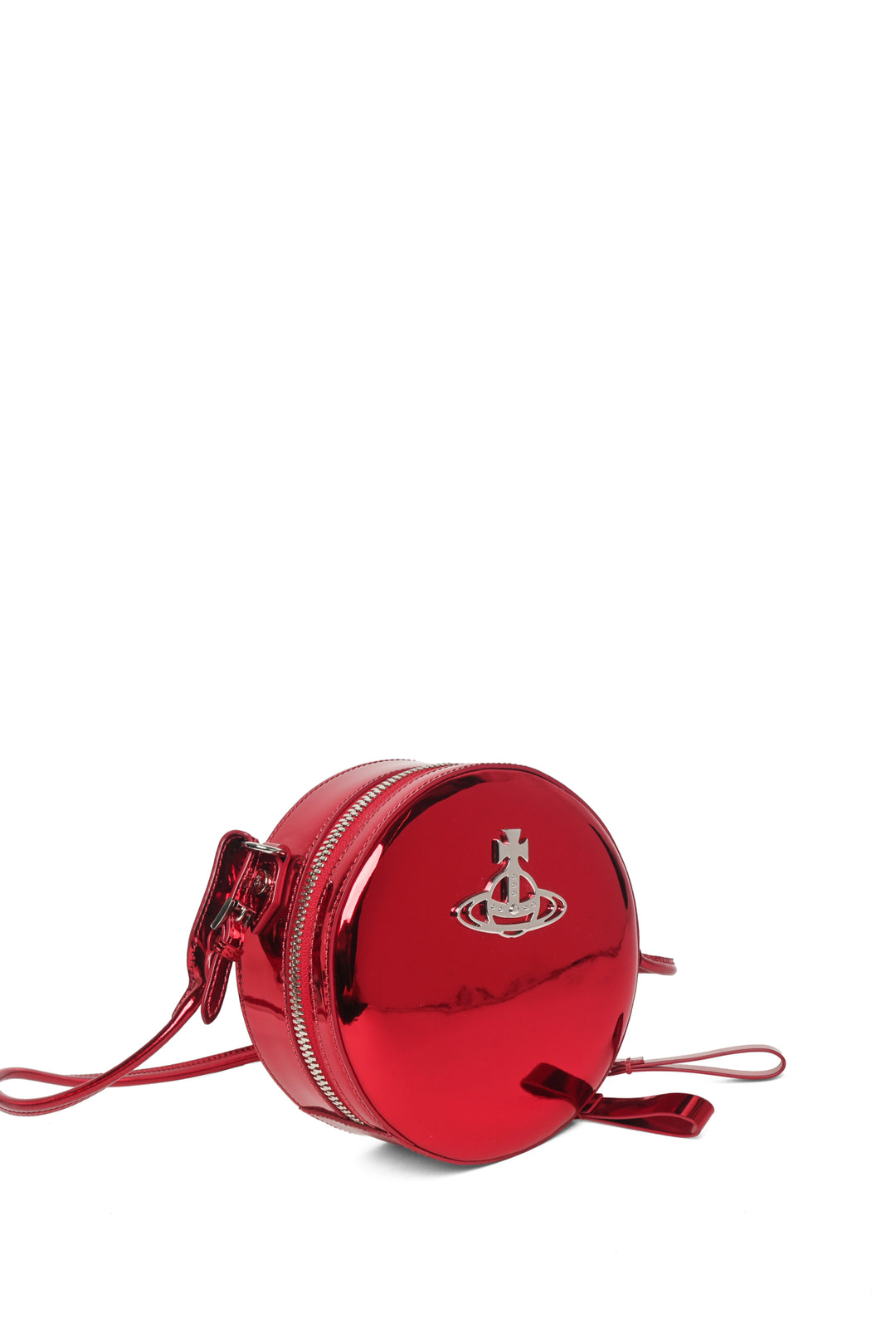 Vivienne Westwood Johanna Metallic Vegan Leather Round Crossbody