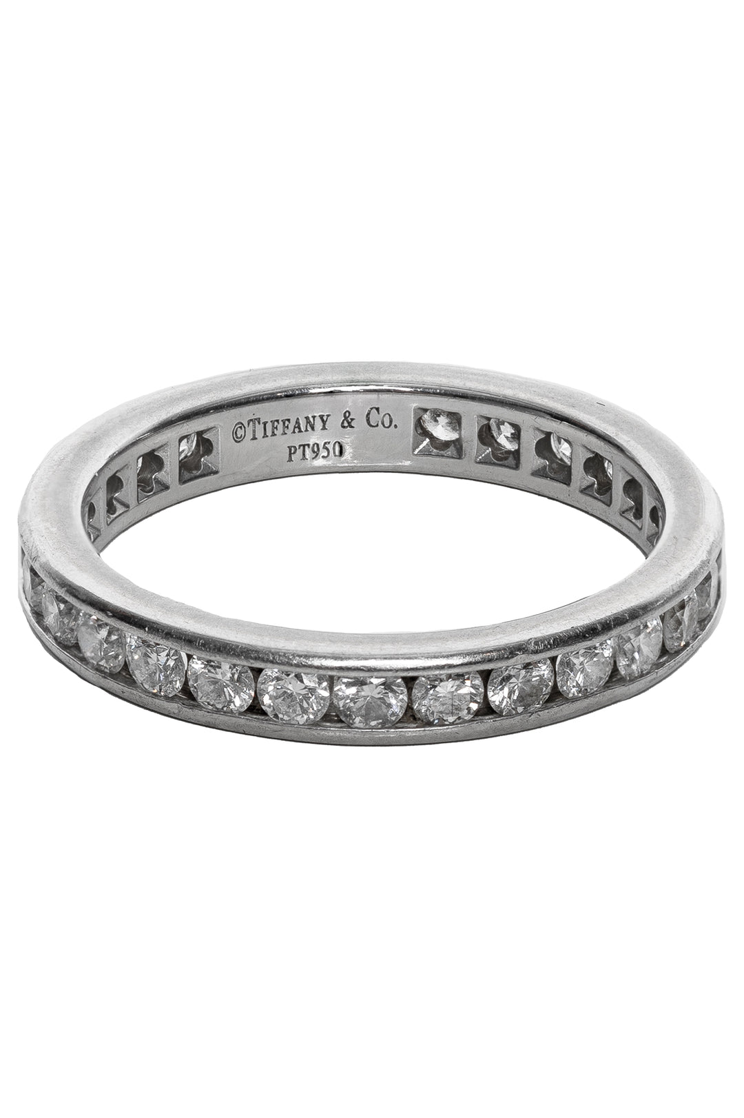 Tiffany & Co Size 6.25 Platinum & Diamond Full Eternity Band Ring