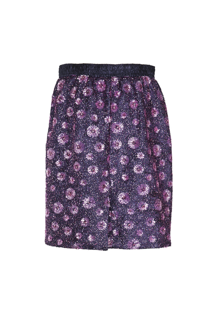 Jacques Wei Size M Floral Sequined Pencil Skirt