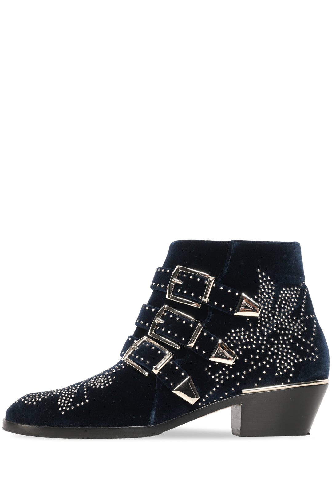 Chloe Size 37 Susanna Studded Velvet Ankle Boots