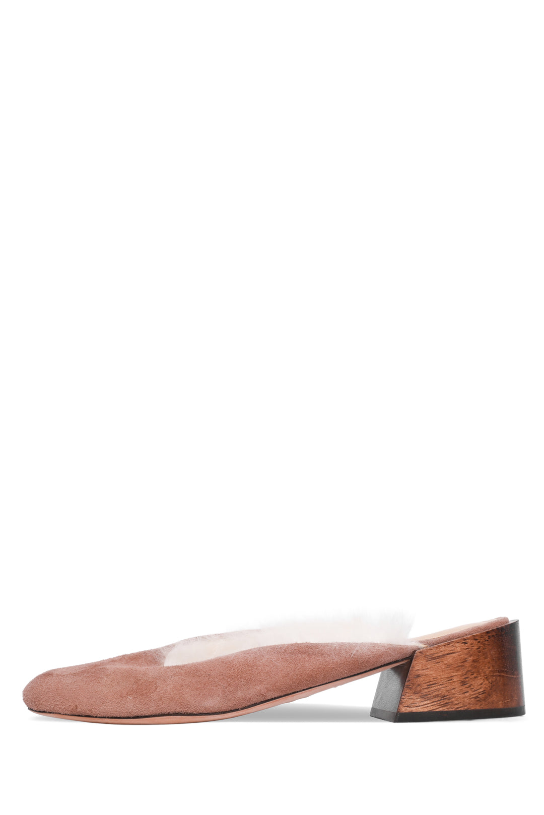 Mari Giudicelli Size 39 Fur Lined Leblon Mules