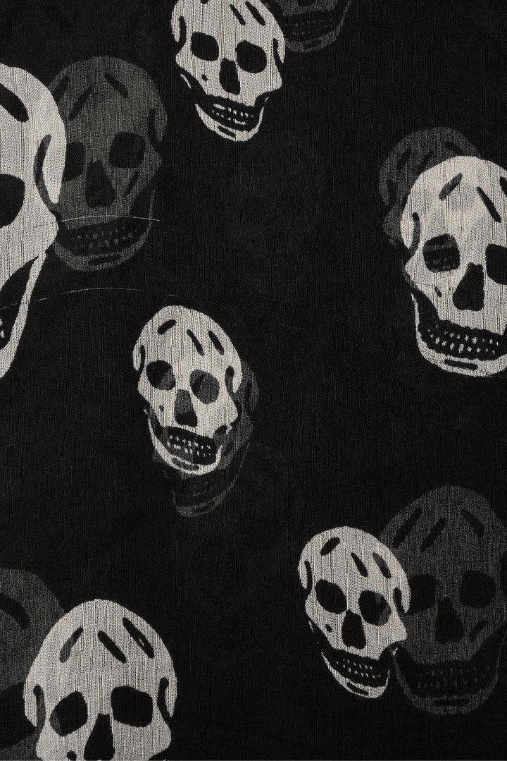 Alexander Mcqueen Classic Silk Skull Scarf