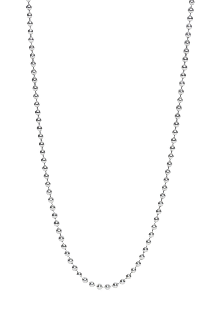 Stittgen 14K White Gold Ball Chain Necklace