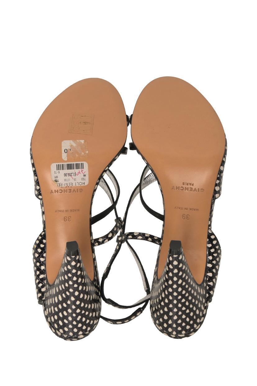 Givenchy Size 39 Snakeskin Heeled Sandals