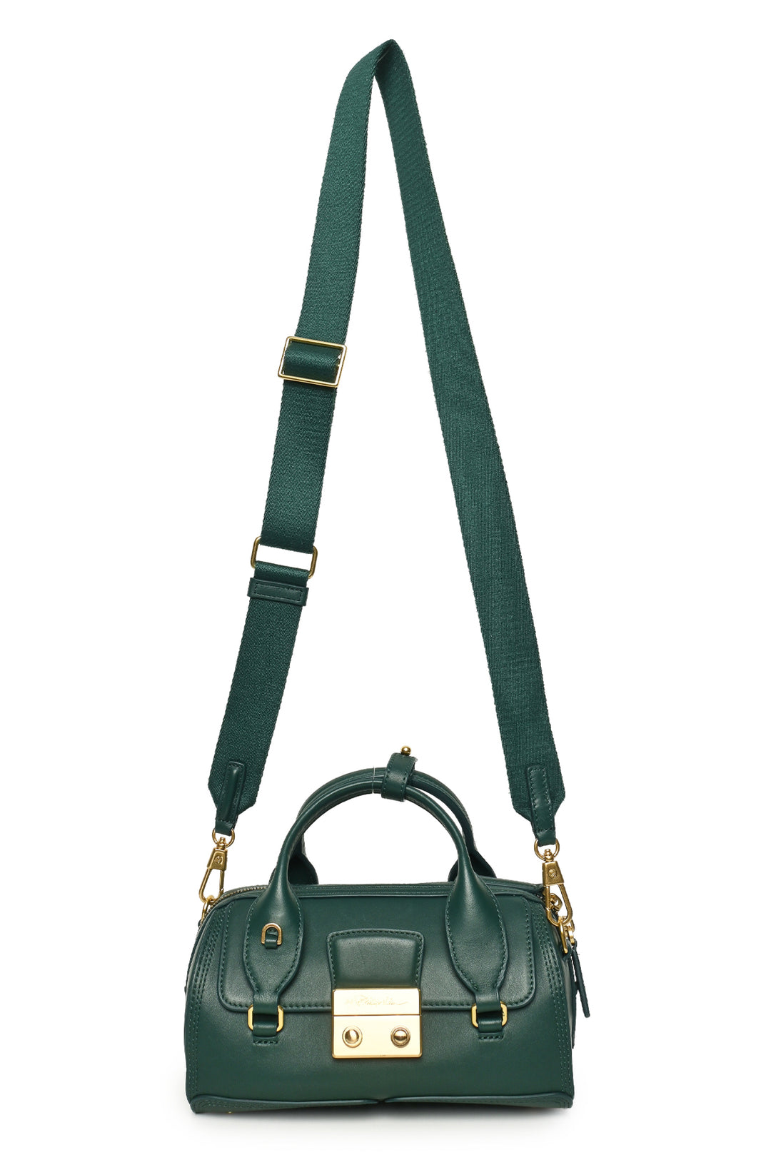 3.1 Phillip Lim Forest Green Calf Leather Pashli Duffle Bag
