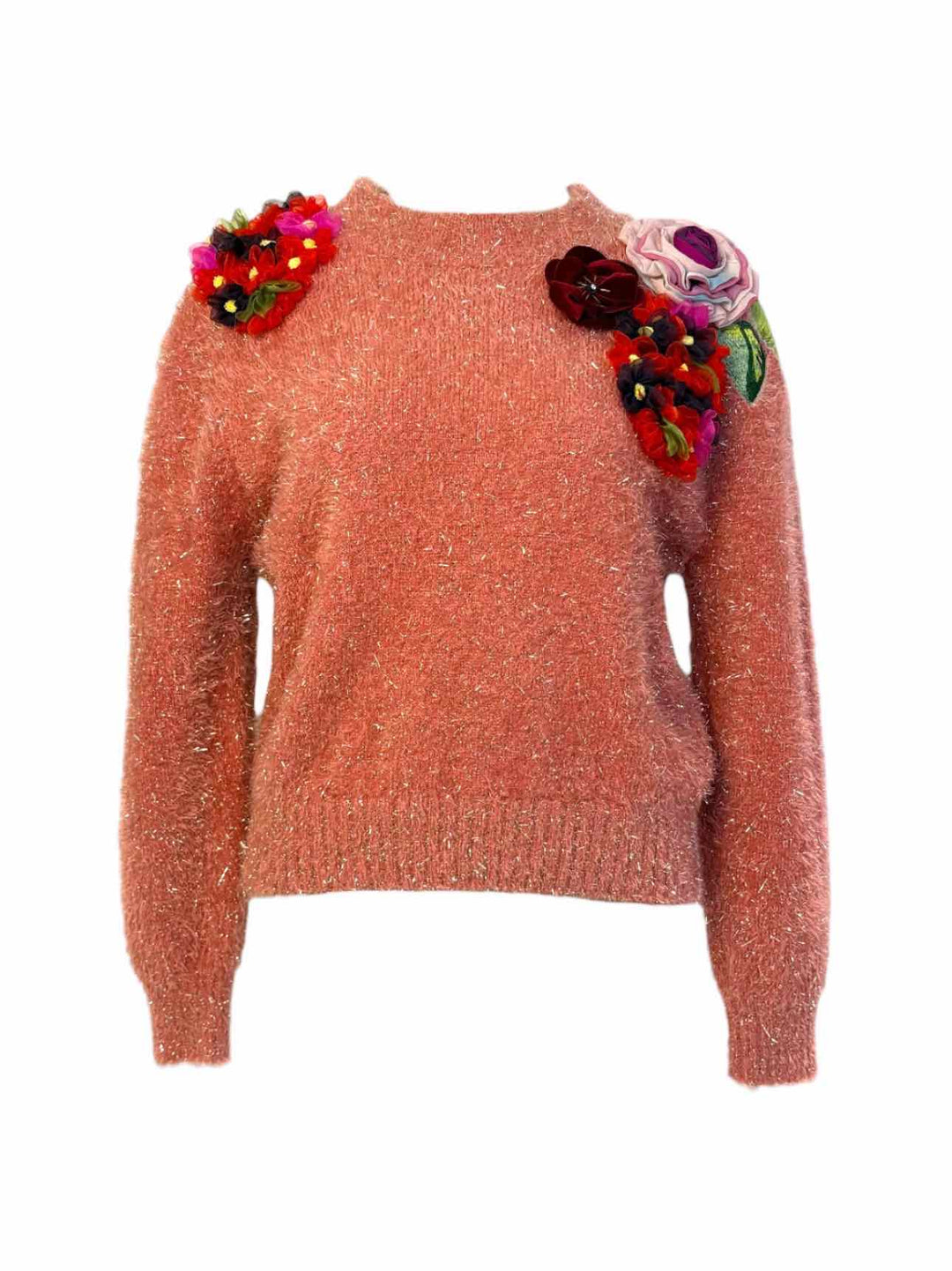 Dolce & Gabbana Size 40 Floral Applique Sweater