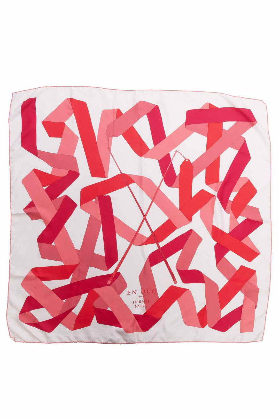 Hermes En Duo Print Silk Square Scarf