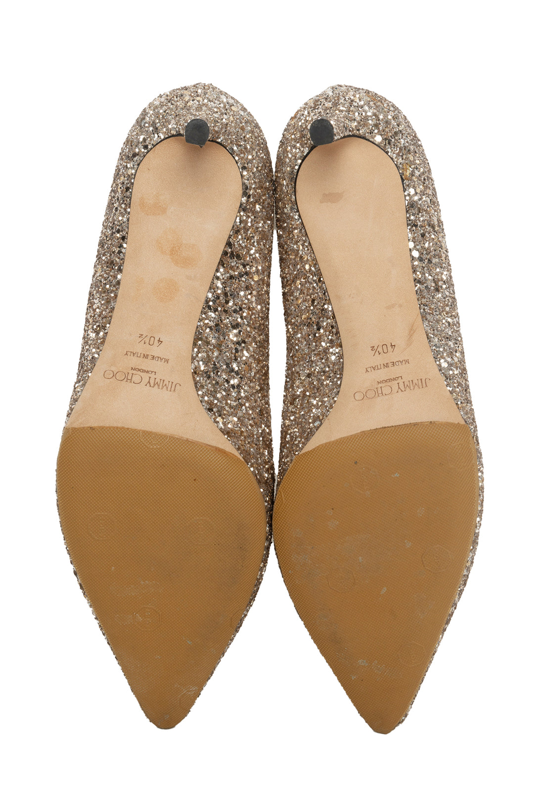 Jimmy Choo Size 40.5 Glitter Pumps