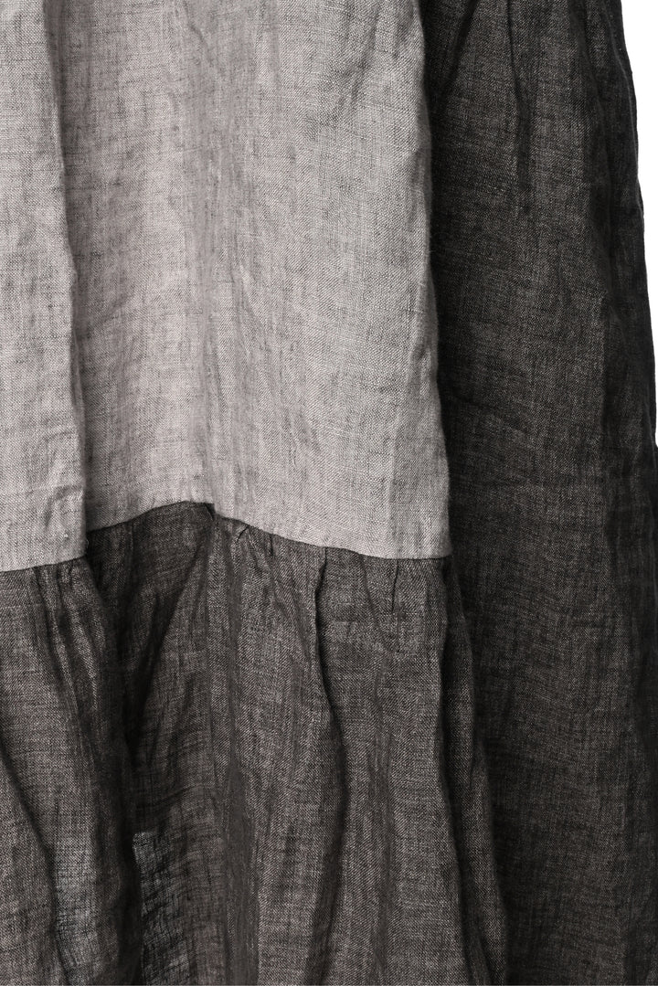 Eskandar Size 0 Sleeveless Linen Tiered Mini Dress