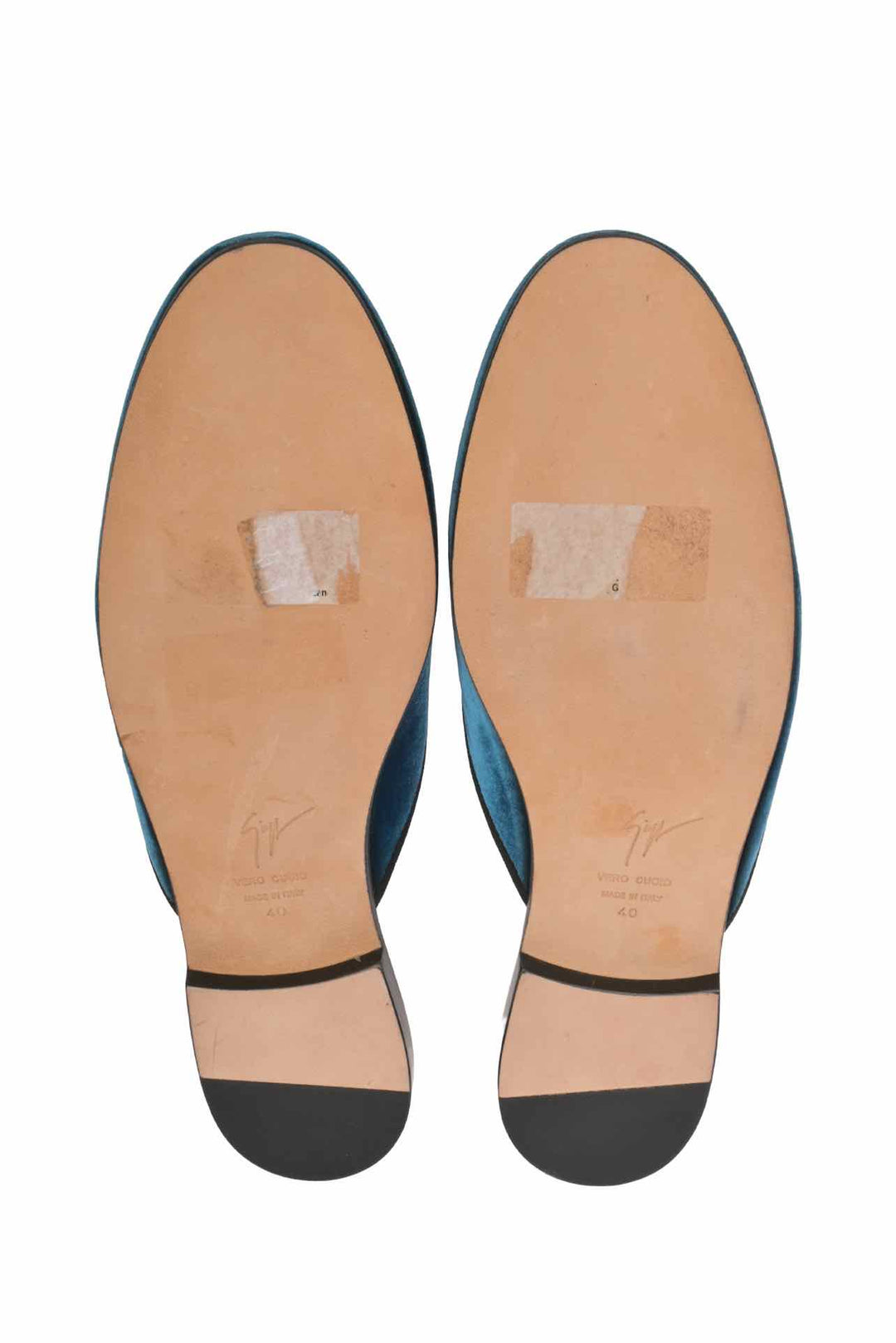 Giuseppe Zanotti Size 40 Elsa Crystal Velvet Mules