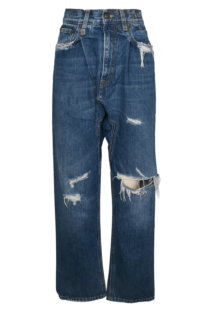 R13 Size 26 Pleated Drop Jeans