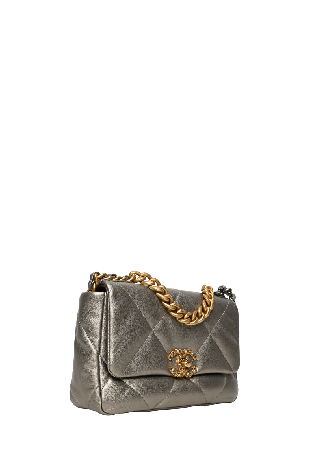 Chanel 2020 Small 2-Tone Quilted 'Chanel 19' Flap Bag