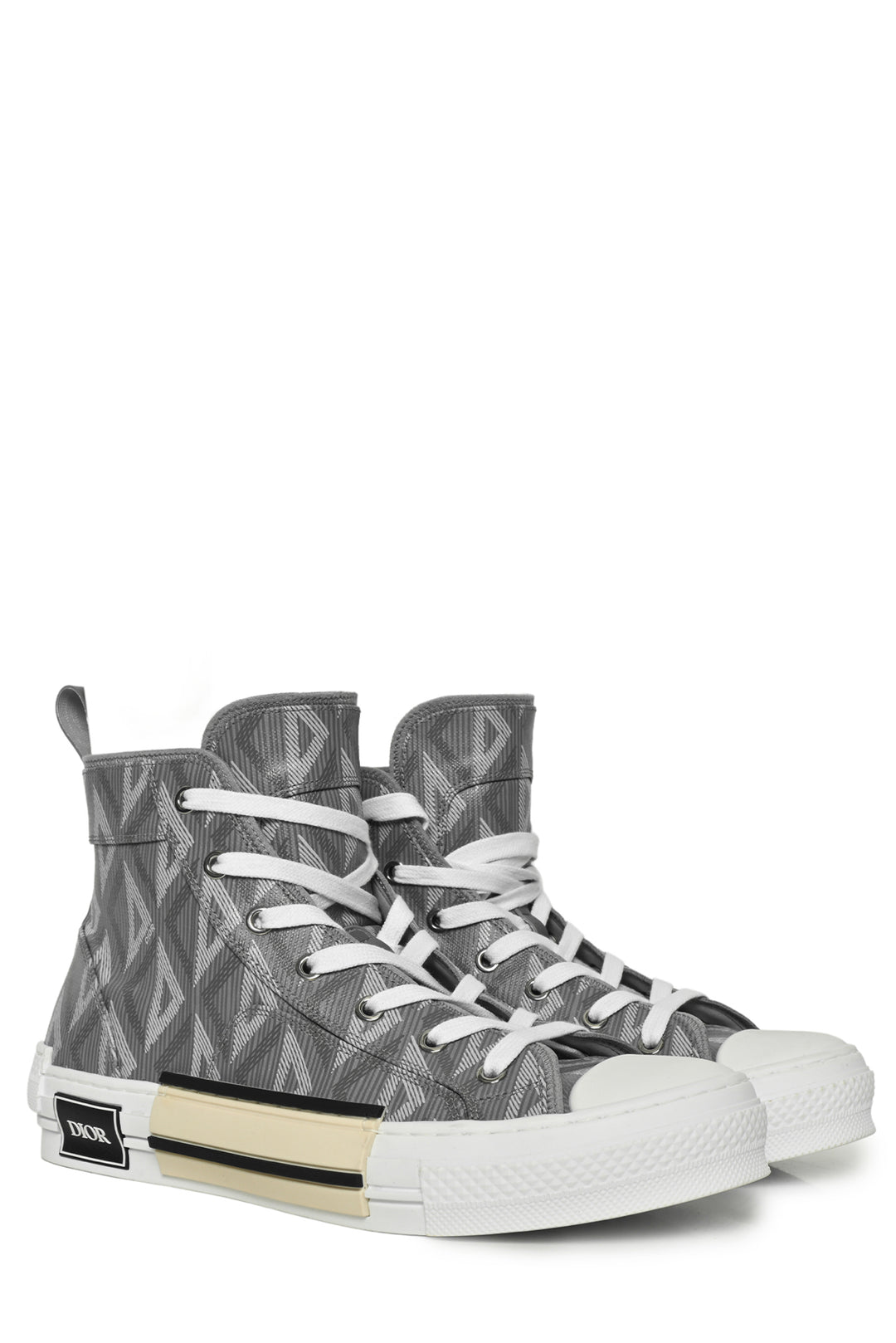 Mens Shoe Size 41 Christian Dior Men's B23 High Top CD Diamond Canvas Sneakers