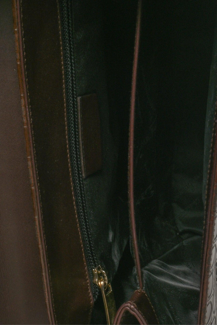 Ferragamo Embossed Gracini Iconic Top Handle Bag