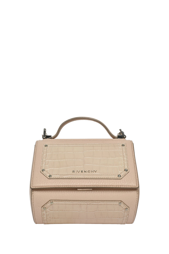 Givenchy 2016 Mini Croc Embossed Pandora Box Crossbody