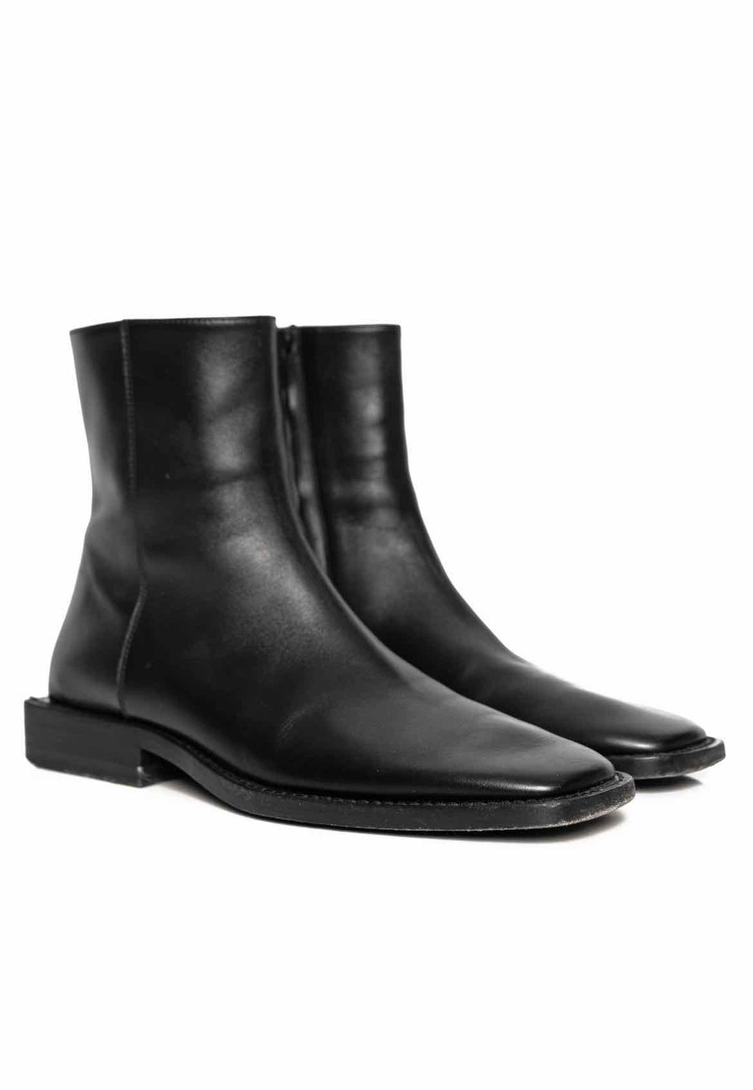 Balenciaga Size 37.5 Square Toe Ankle Boots