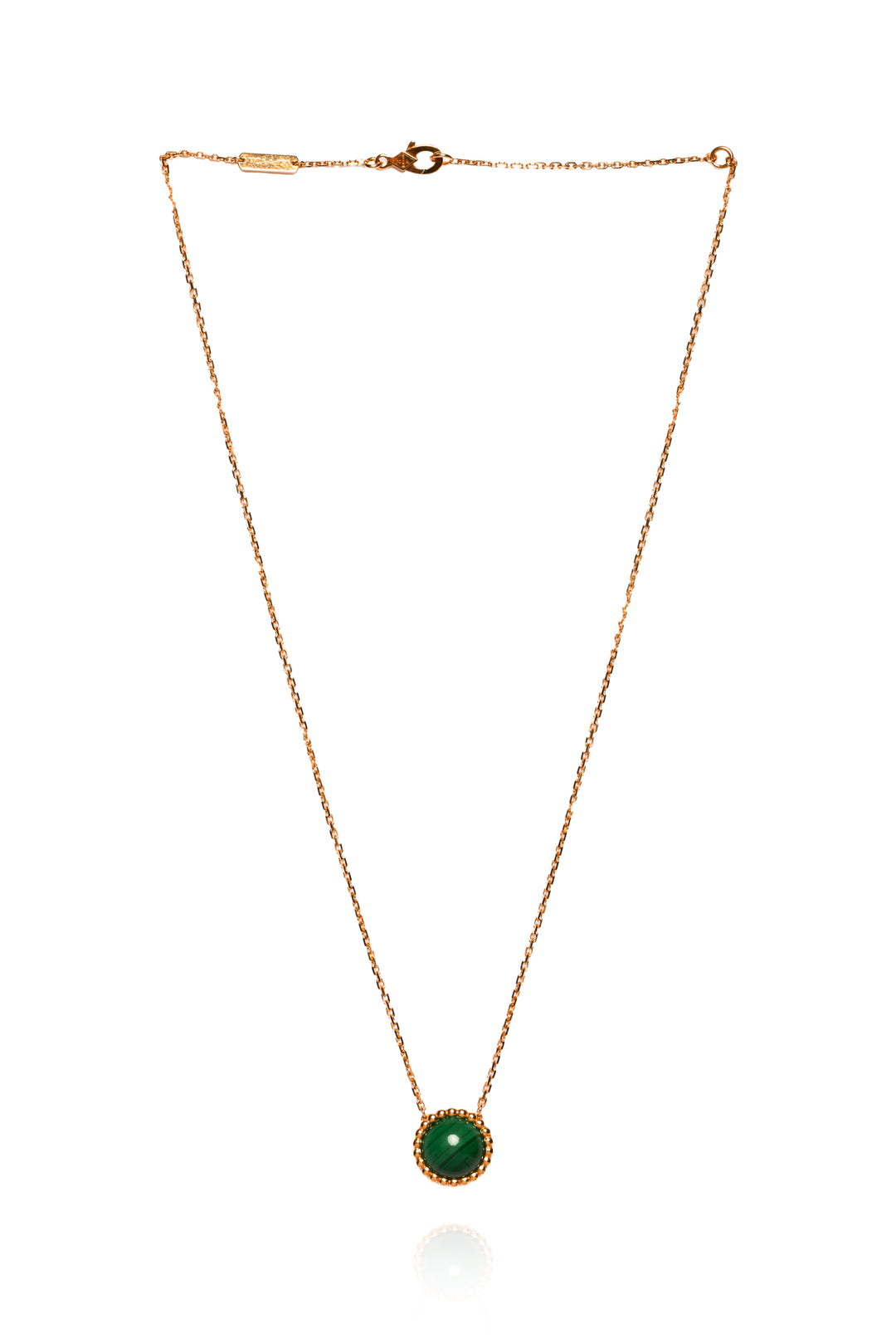 Van Cleef & Arpels 2021 18K Yellow Gold Malachite PerlÃ©e Couleurs Necklace