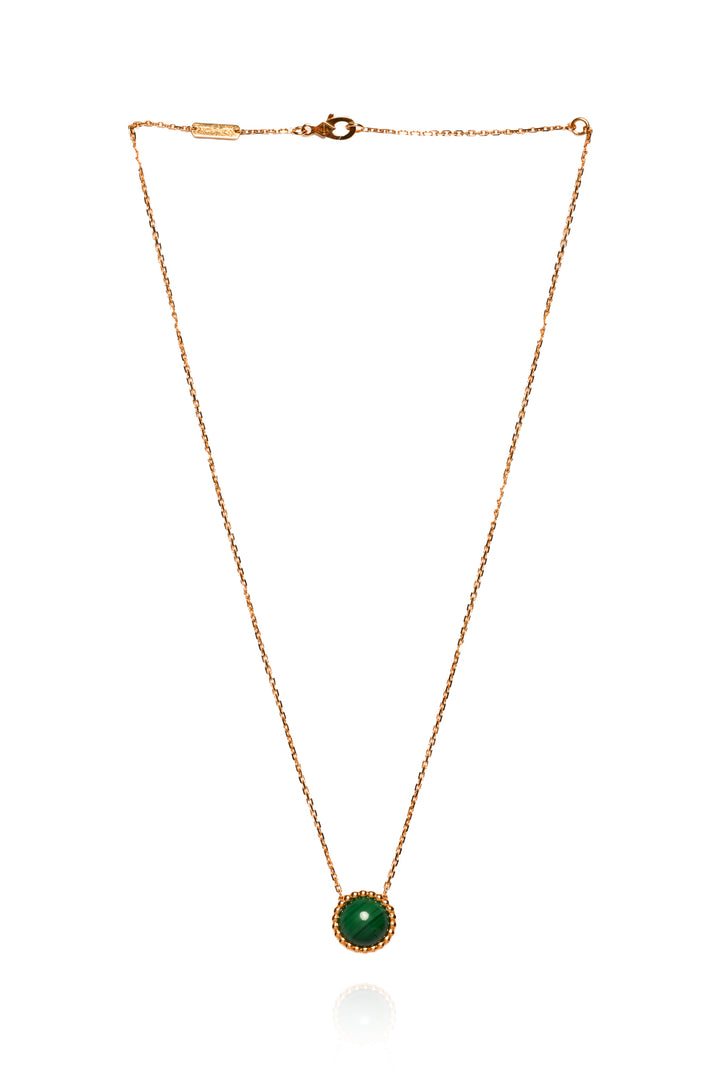 Van Cleef & Arpels 2021 18K Yellow Gold Malachite PerlÃ©e Couleurs Necklace