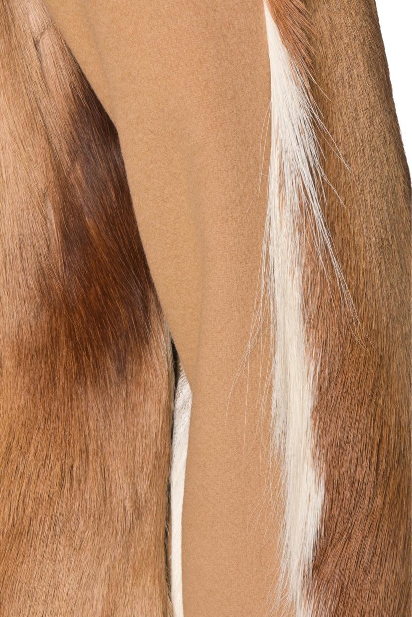 MSGM Size 40 Fleece Virgin Wool & Fur Coat