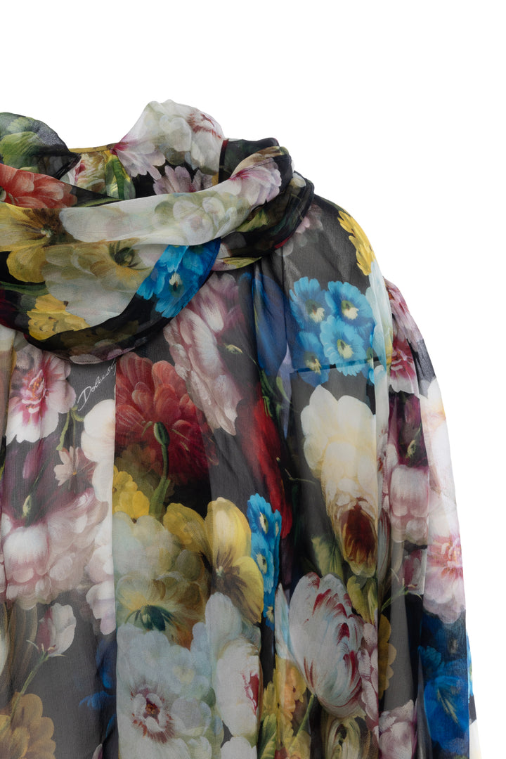 Dolce & Gabbana Size 44 Floral Printed Blouse