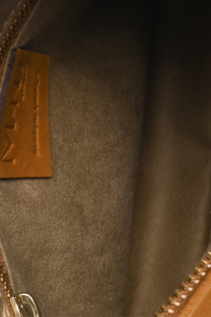 Manu Atelier Prism Suede Shoulder Bag