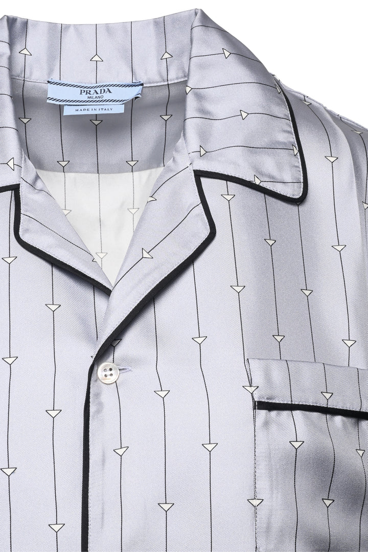 Prada Size S Silk Triangle Pajama Set