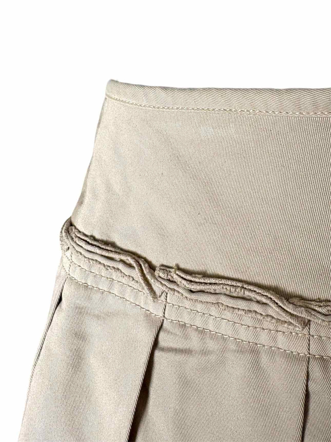 Prada Size 42 Pleated Cotton Skirt