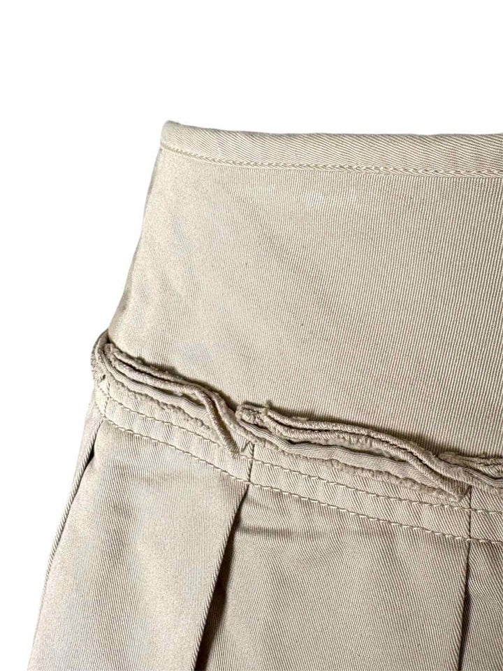 Prada Size 42 Pleated Cotton Skirt