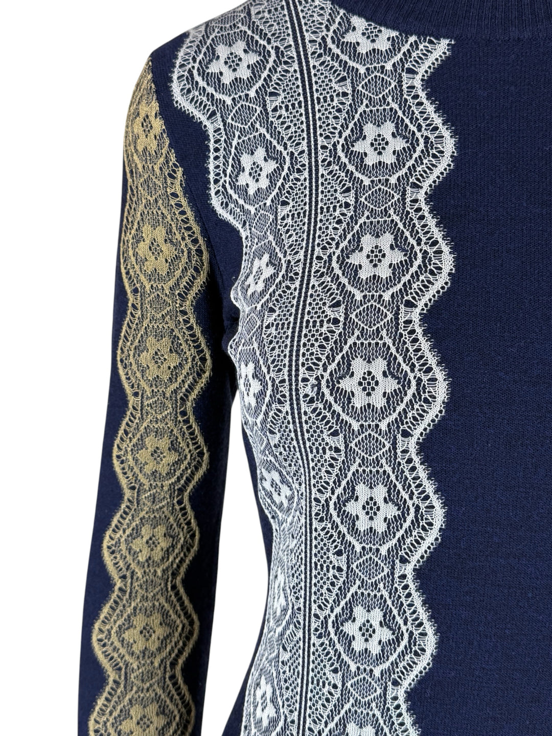 3.1 Phillip Lim Size L Lace Embellished Wool Dress