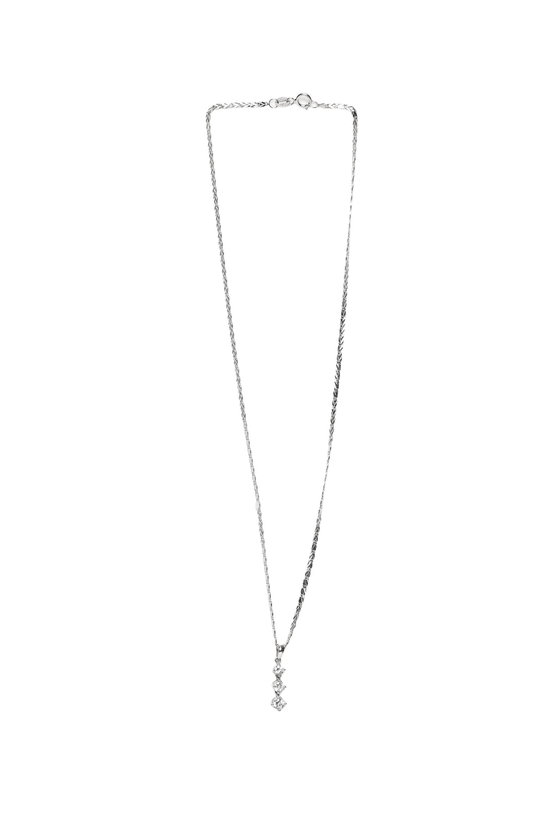 14KT White Gold & Cubic Zirconia Necklace