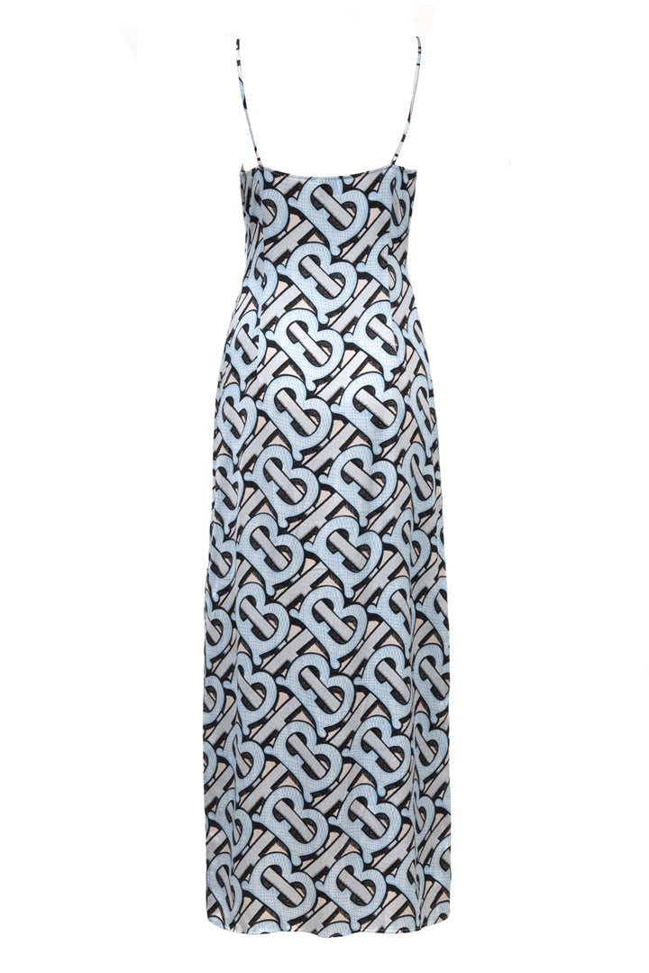Burberry Size 6 TB Monogram Silk Slip Dress