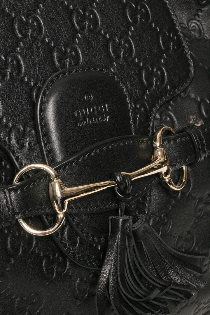 Gucci GG Signature Medium Emily Flap Hobo Shoulder Bag