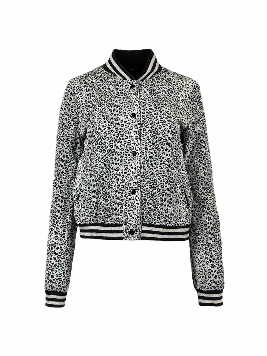 R13 Size M Quilted Leopard Print Jacket