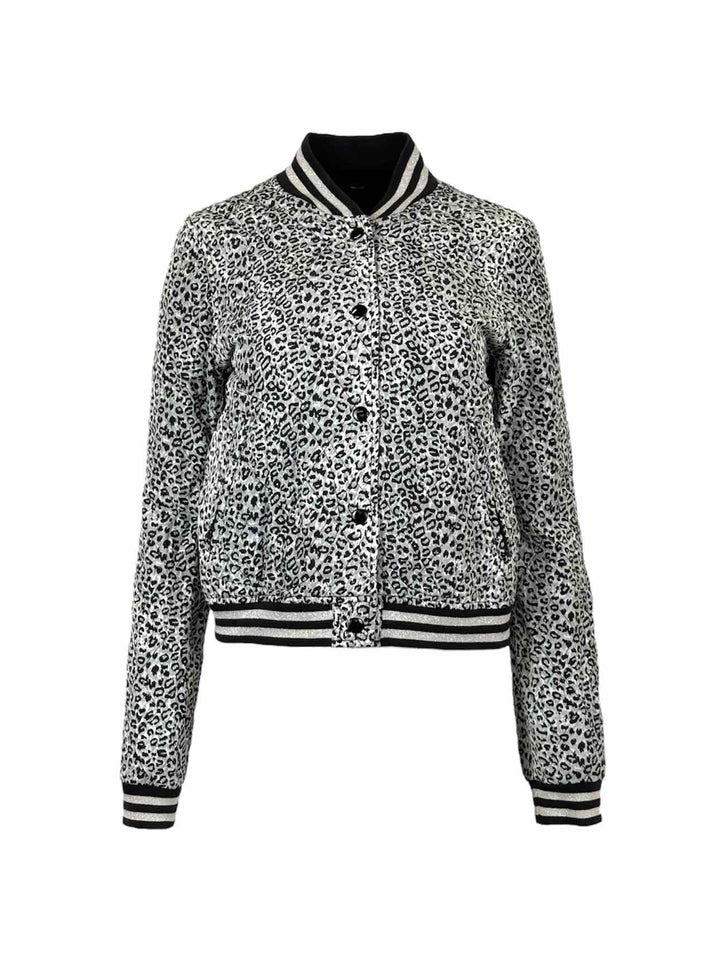 R13 Size M Quilted Leopard Print Jacket