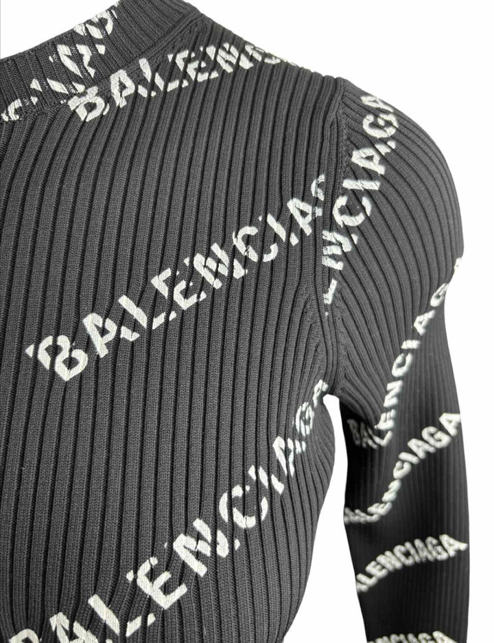Balenciaga Size S Ribbed Logo Tops