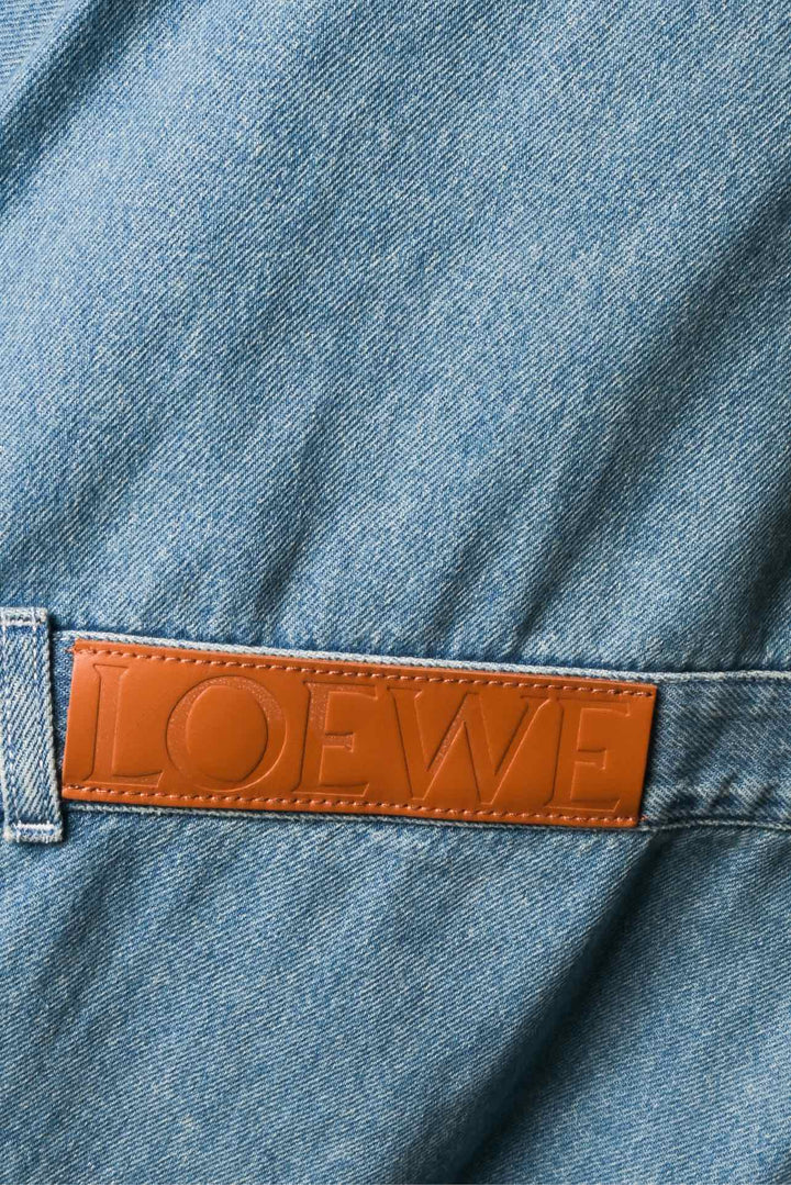 Loewe Size 36 Patchwork Asymmetrical Denim Skirt