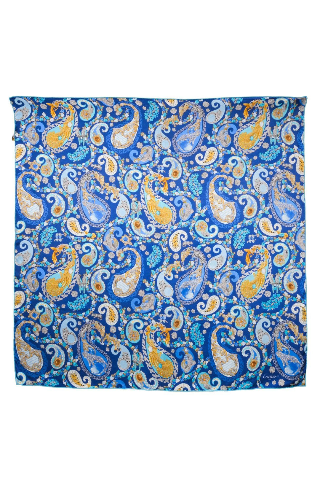 Cartier Jewel Paisley Print Silk Scarf