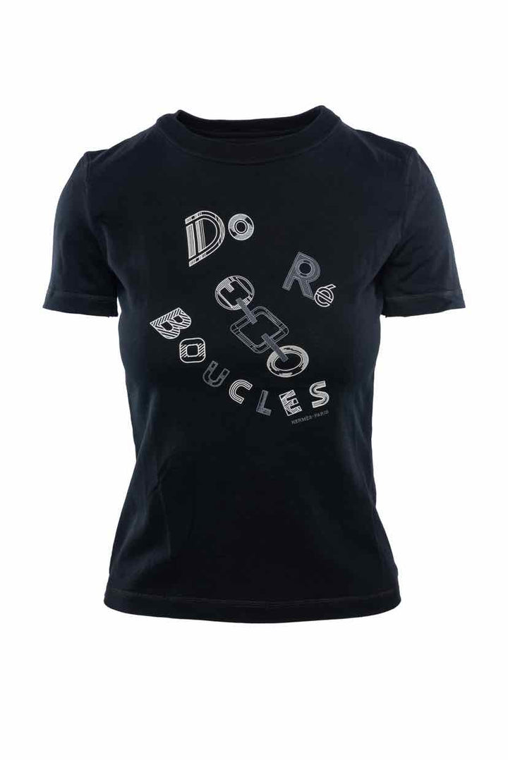 Hermes Size 36 Do Re Boucles Graphic Print T-Shirt