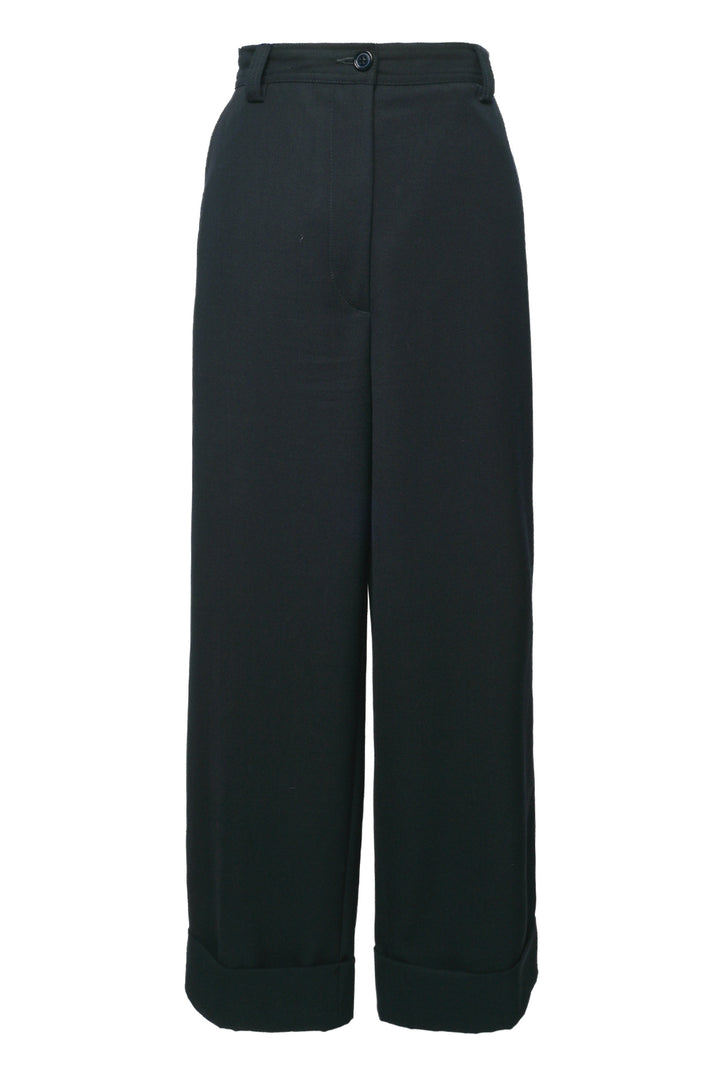 Dries Van Noten Size 8 Wide Leg Cuffed Pants