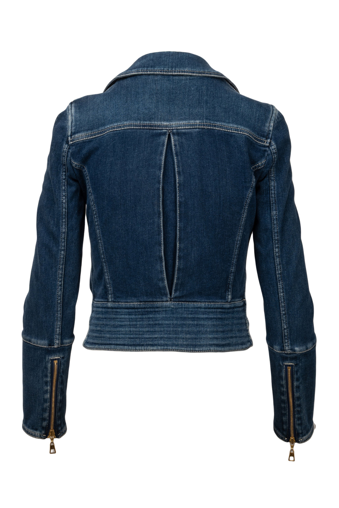 Louis Vuitton Size 38 2012 Dark Wash Denim Biker Jacket