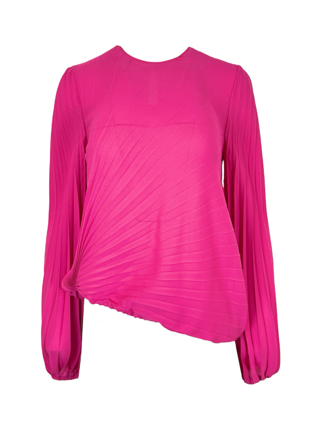 Valentino Size 38 Pleated Silk Georgette Top