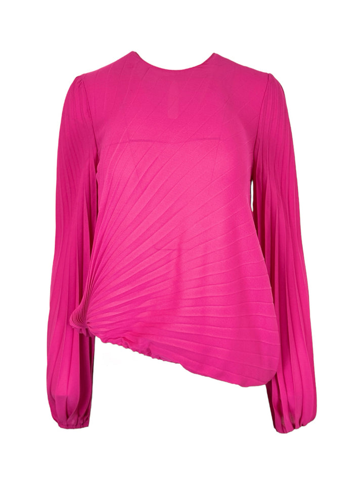 Valentino Size 38 Pleated Silk Georgette Top