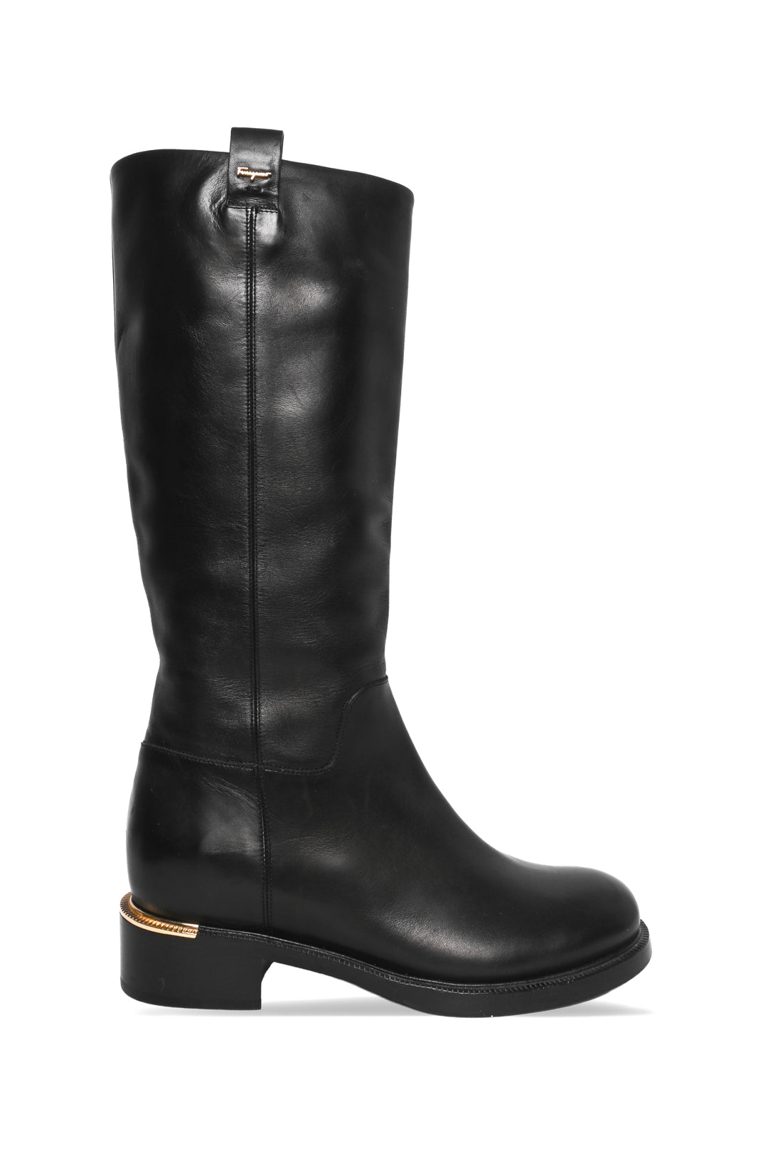 Salvatore Ferragamo Size 9 Liam Leather Knee Length Boots