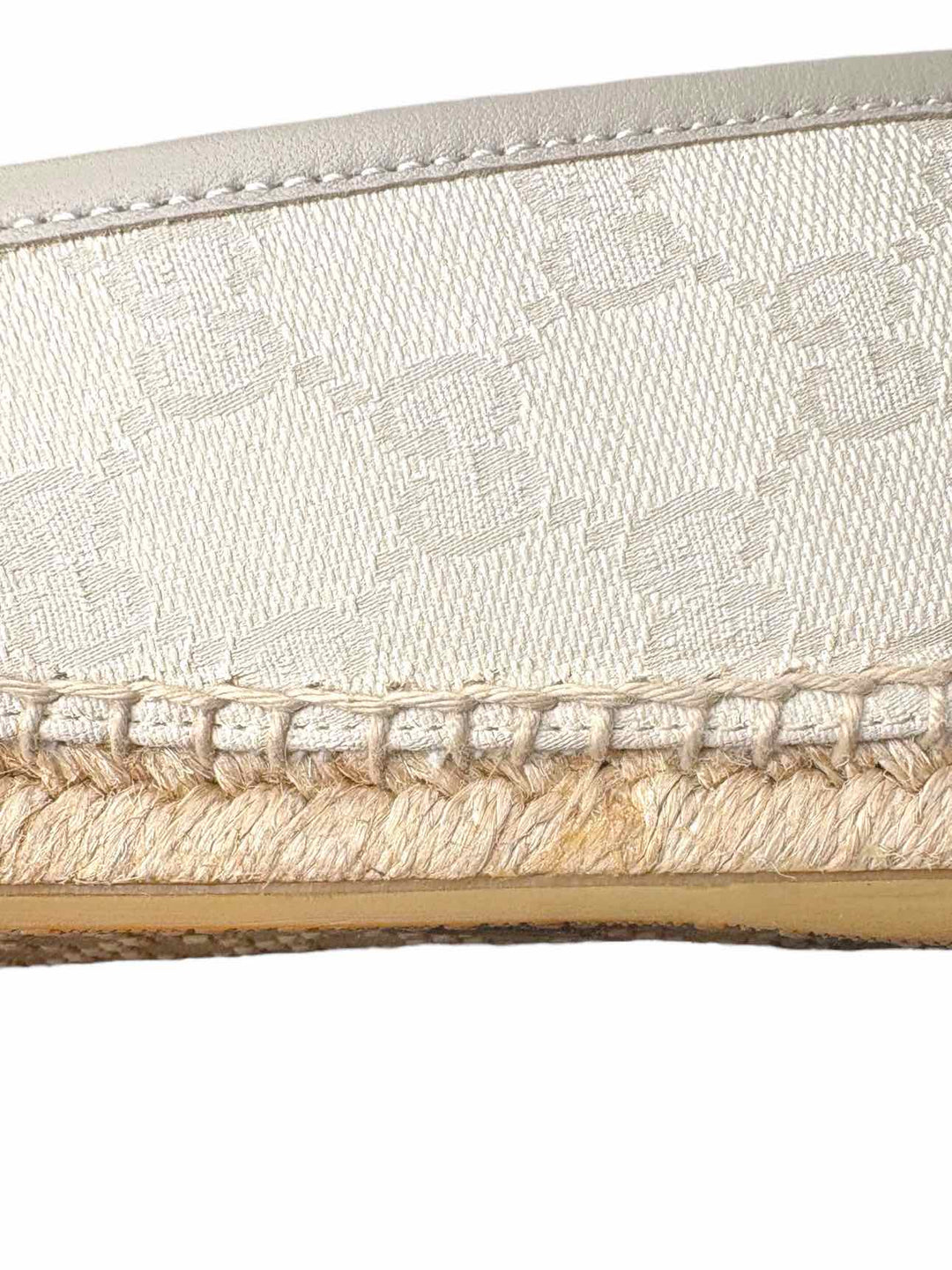 Gucci Monogram Canvas Espadrille Size 39.5 Flats