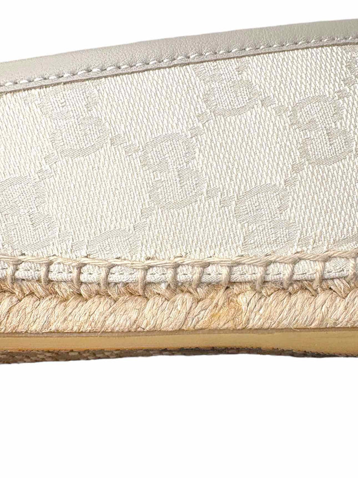 Gucci Monogram Canvas Espadrille Size 39.5 Flats